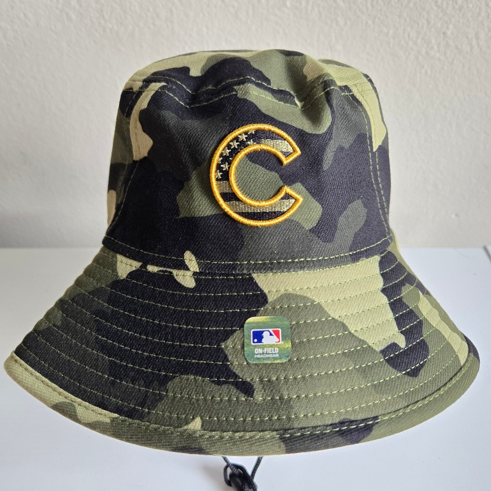 New Era Chicago Cubs Armed Forces Day Camo Bucket Hat MLB 2022 OSFM New